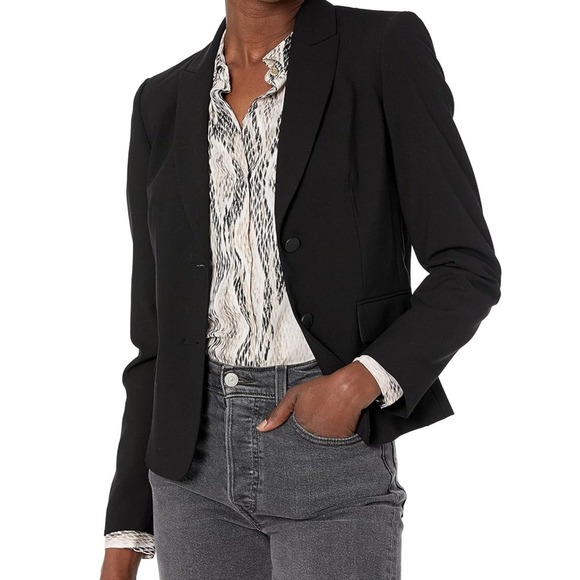 Calvin Klein Jackets & Blazers - Calvin Klein Women's Two Button Lux Blazer, Medium,‎ Black